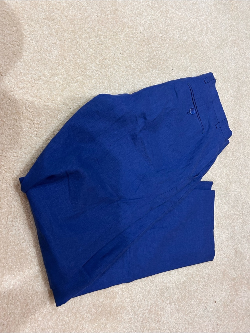 Men's Classic Slim linen Dress Pants - Royal Blue